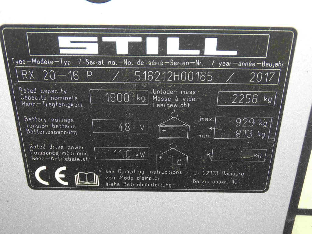 Elektroiekrāvējs Still RX20-16P: foto 9 Elektroiekrāvējs Still RX20-16P: foto 9