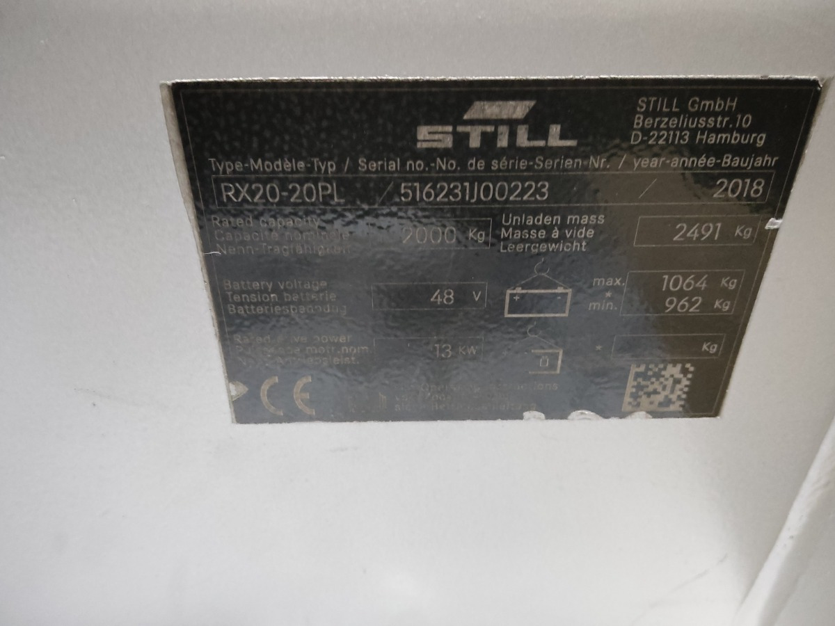 Still RX20-20PL/BRONZE - Elektroiekrāvējs: foto 5 Still RX20-20PL/BRONZE - Elektroiekrāvējs: foto 5