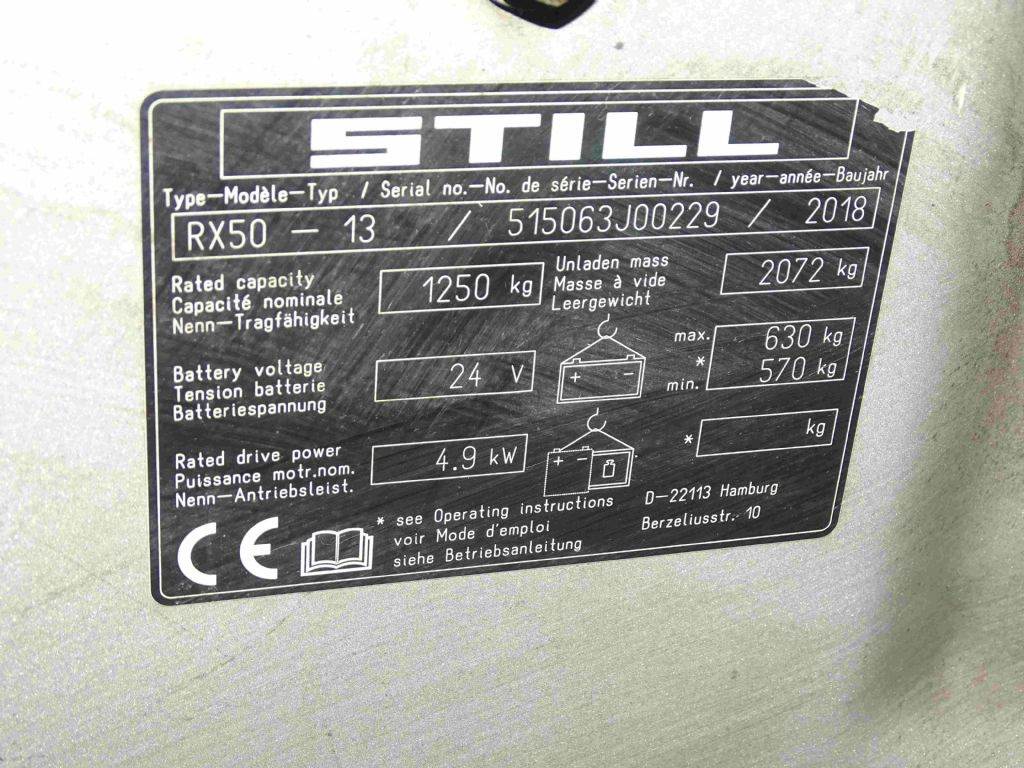 Still RX50-13 - Elektroiekrāvējs: foto 5 Still RX50-13 - Elektroiekrāvējs: foto 5