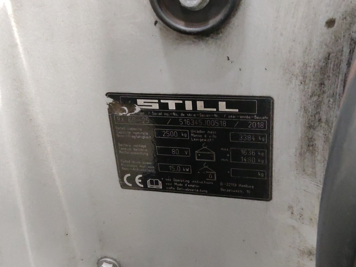 Still RX60-25 - Elektroiekrāvējs: foto 5 Still RX60-25 - Elektroiekrāvējs: foto 5