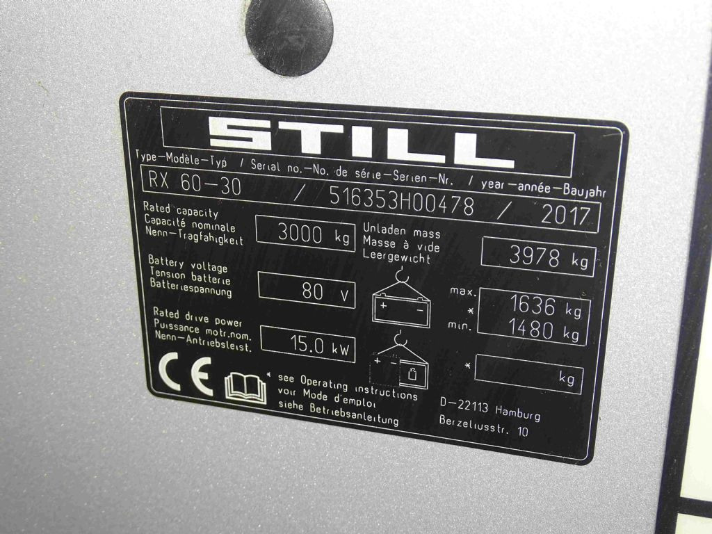 Still RX60-30 - Elektroiekrāvējs: foto 5 Still RX60-30 - Elektroiekrāvējs: foto 5