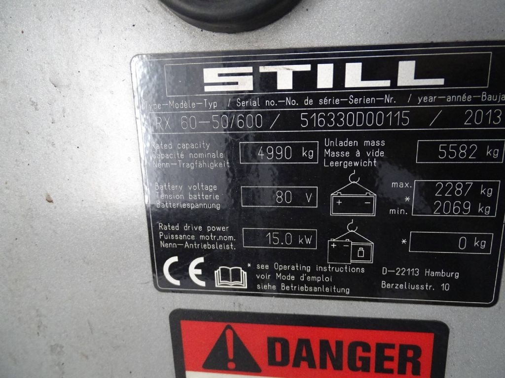 Still RX60-50/600 - Elektroiekrāvējs: foto 5 Still RX60-50/600 - Elektroiekrāvējs: foto 5