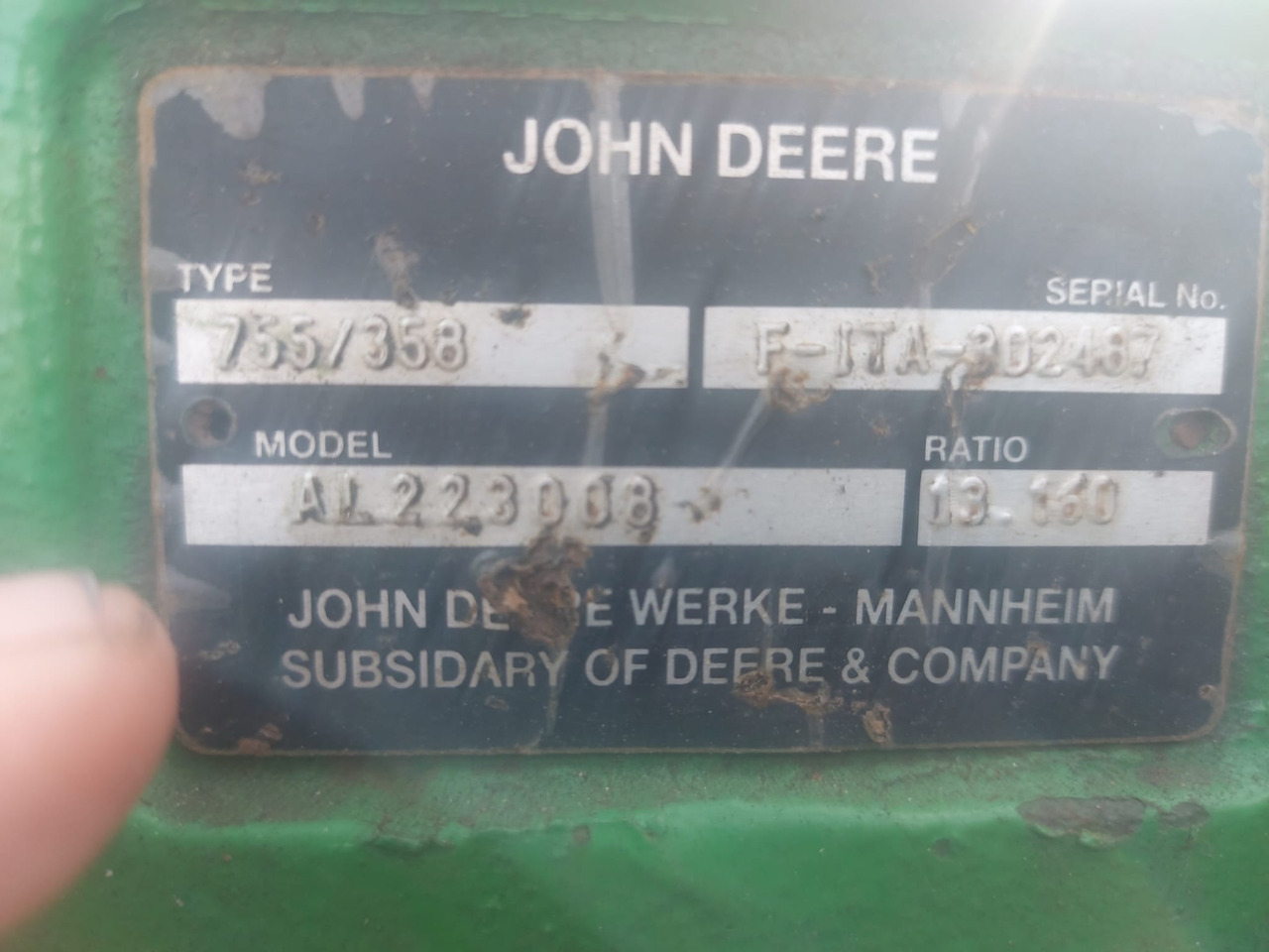 JOHN DEERE FRONT AXLE AL223008 - Asis un rezerves daļas - Lauksaimniecības tehnika: foto 3 JOHN DEERE FRONT AXLE AL223008 - Asis un rezerves daļas - Lauksaimniecības tehnika: foto 3