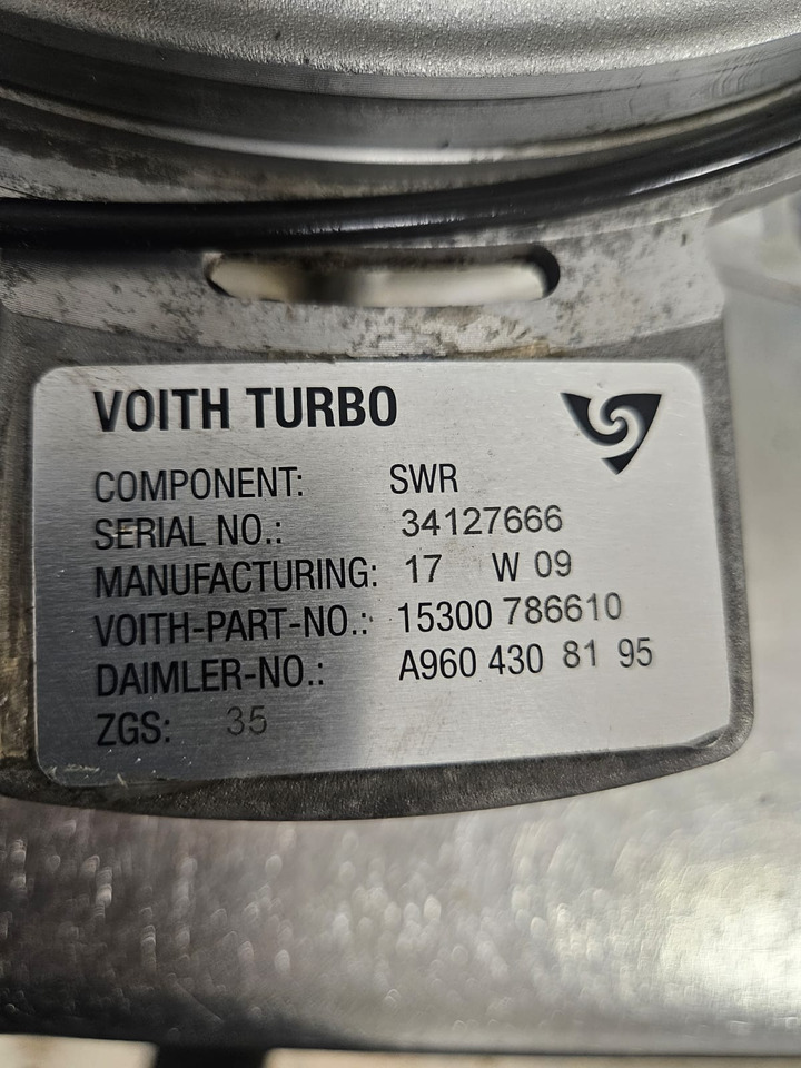 Mercedes Actros MP4 A9604308195 \15300 786610 Voith brake Retarder - Bremžu daļas - Celtnis: foto 2 Mercedes Actros MP4 A9604308195 \15300 786610 Voith brake Retarder - Bremžu daļas - Celtnis: foto 2