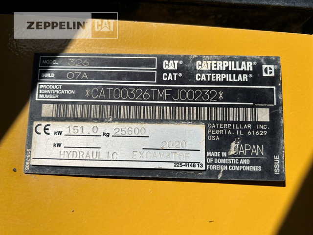 Cat 326-07A - Kāpurķēžu ekskavators: foto 5 Cat 326-07A - Kāpurķēžu ekskavators: foto 5
