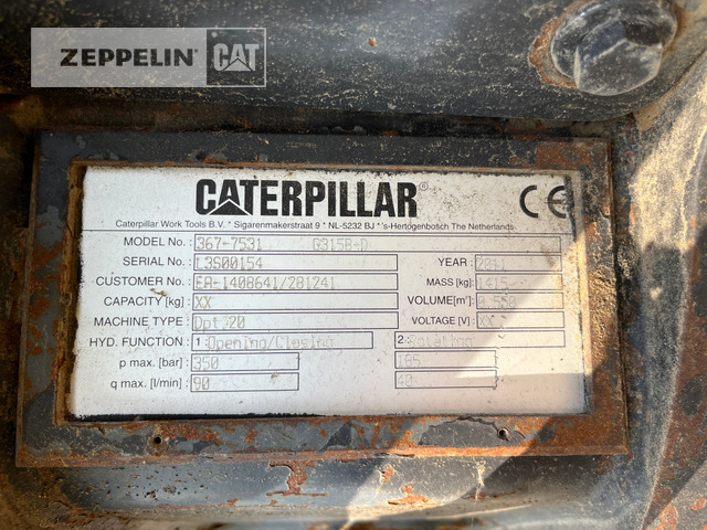 Cat G315B/D - Greiferi: foto 4 Cat G315B/D - Greiferi: foto 4