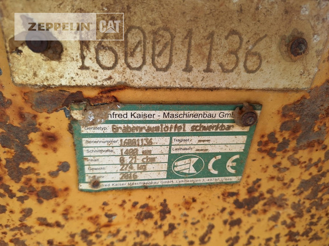 Cat GLV1400 CW10 - Ekskavatora kauss - Celtniecības tehnika: foto 5 Cat GLV1400 CW10 - Ekskavatora kauss - Celtniecības tehnika: foto 5