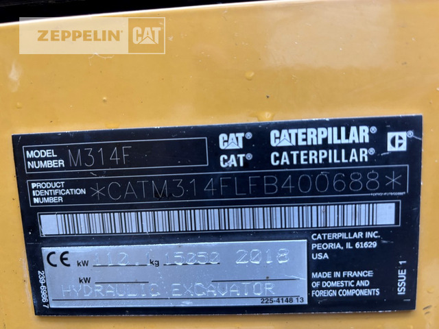 Cat M314F - Riteņu ekskavators: foto 2 Cat M314F - Riteņu ekskavators: foto 2