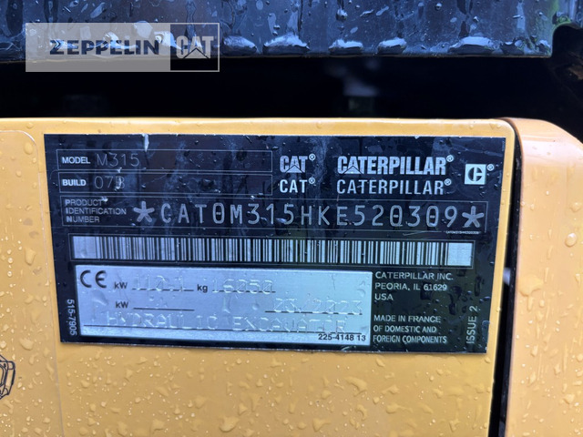 Cat M315-07A - Riteņu ekskavators: foto 2 Cat M315-07A - Riteņu ekskavators: foto 2
