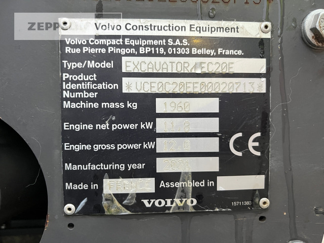 Mini-ekskavators Volvo EC20E: foto 8