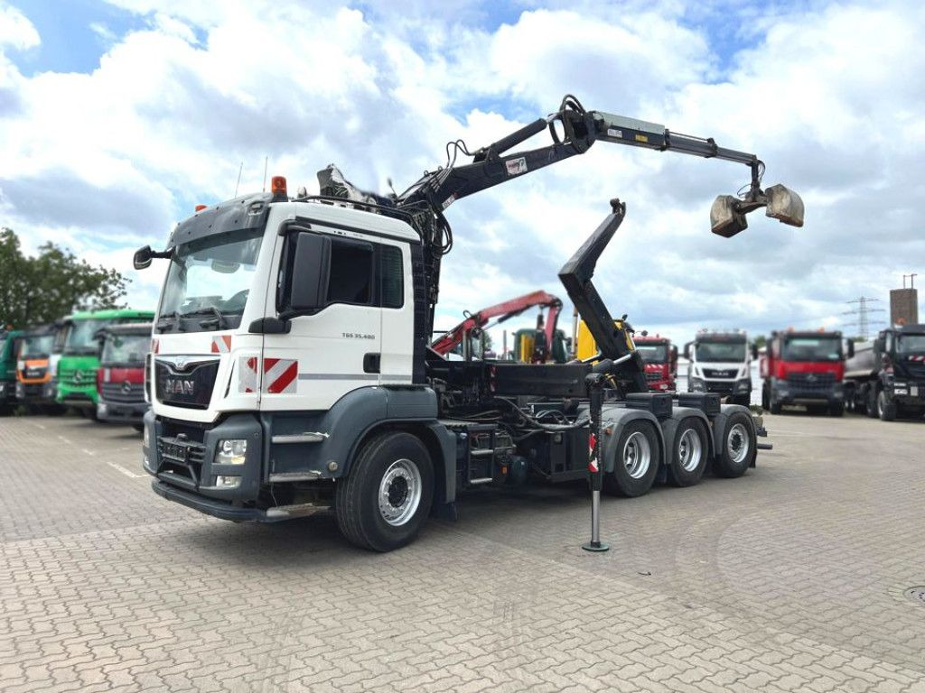 MAN TG-S 35.480 8x4 BL Abrollkipper mit Kran Penz-15 - Kravas auto ar manipulatoru: foto 1 MAN TG-S 35.480 8x4 BL Abrollkipper mit Kran Penz-15 - Kravas auto ar manipulatoru: foto 1
