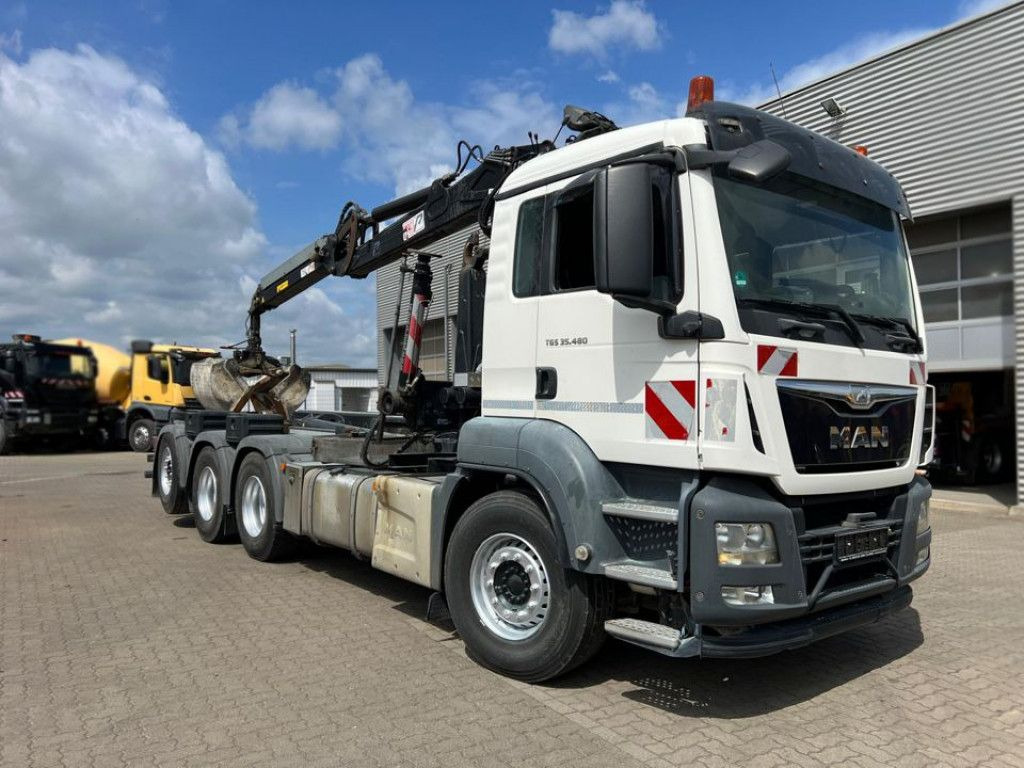MAN TG-S 35.480 8x4 BL Abrollkipper mit Kran Penz-15 - Kravas auto ar manipulatoru: foto 2 MAN TG-S 35.480 8x4 BL Abrollkipper mit Kran Penz-15 - Kravas auto ar manipulatoru: foto 2