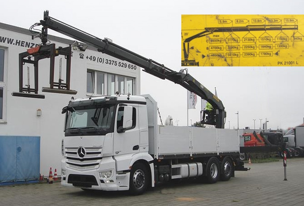 MERCEDES-BENZ Antos 2543 L 6x2 Pritsche Heckkran - Bortu kravas automašīna/ Platforma, Kravas auto ar manipulatoru: foto 1 MERCEDES-BENZ Antos 2543 L 6x2 Pritsche Heckkran - Bortu kravas automašīna/ Platforma, Kravas auto ar manipulatoru: foto 1